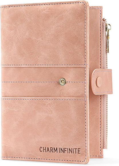 Family Passport Holder Wallet RFID Blocking Zippered Passport Wallet,Women and Men Travel Wallet Ladies Passport Cover