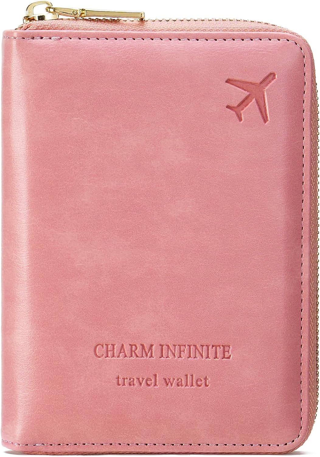 Family Passport Holder Wallet RFID Blocking Zippered Passport Wallet,Women and Men Travel Wallet Ladies Passport Cover