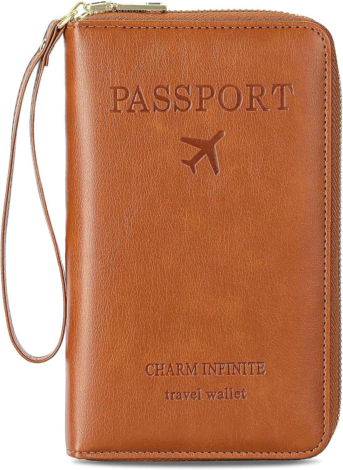 Family Passport Holder Wallet RFID Blocking Zippered Passport Wallet,Women and Men Travel Wallet Ladies Passport Cover