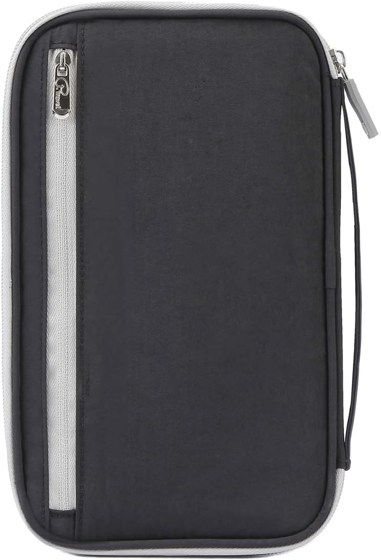 Passport Wallets, Travel Wallet, RFID Family Passport Holder, Trip Document Organizer (Black)