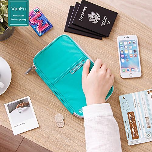 Passport Wallets, Travel Wallet, RFID Family Passport Holder, Trip Document Organizer (Black)