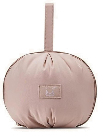 Women's Travel Lingerie Bag Organizer - Portable Bra and Underwear Storage Case with Structured Design, Machine Washable, Ideal for Travel & Daily Use(White)