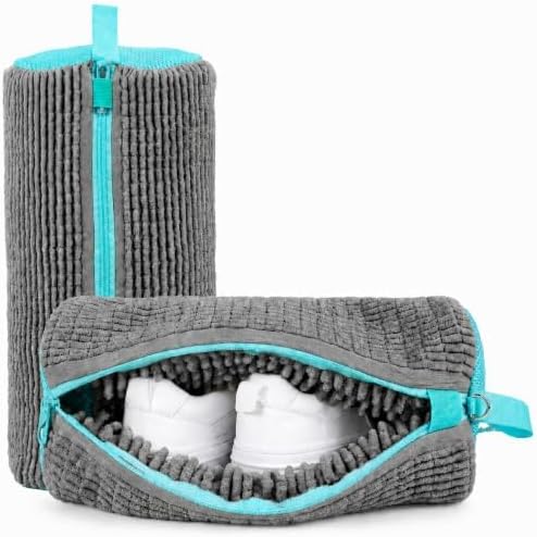 Shoe Washing Machine Bag – 2Pcs Shoe Cleaning Laundry Bags for Sneakers | Shoe Trees and 6 Deodorizer Balls Included, Secure Zip Lock Sneaker Washing Machine 360° Deep Shoe Cleaning Bag