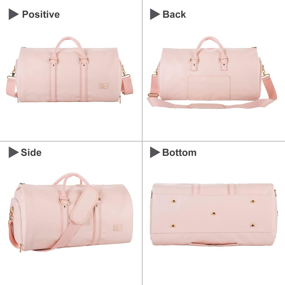 Convertible Carry on Garment Bag for Women, Garment Bags for Travel with Shoe Pouch 2 in 1 Hanging Suitcase Suit Bag for Women Travel Duffle Bag Garment Bag