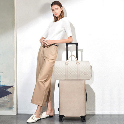 Convertible Carry on Garment Bag for Women, Garment Bags for Travel with Shoe Pouch 2 in 1 Hanging Suitcase Suit Bag for Women Travel Duffle Bag Garment Bag