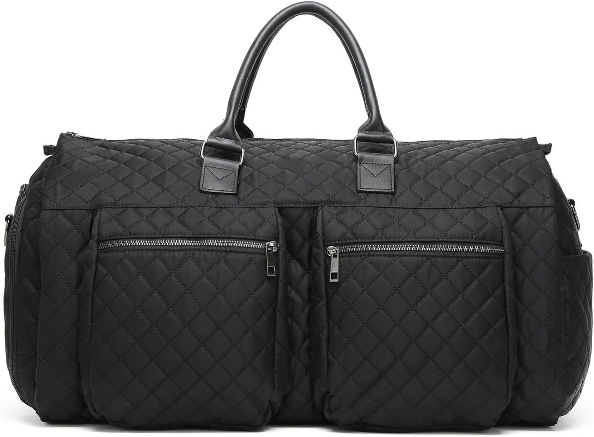 Convertible Carry on Garment Bag for Women, Garment Bags for Travel with Shoe Pouch 2 in 1 Hanging Suitcase Suit Bag for Women Travel Duffle Bag Garment Bag