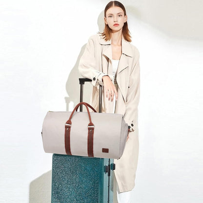 Convertible Carry on Garment Bag for Women, Garment Bags for Travel with Shoe Pouch 2 in 1 Hanging Suitcase Suit Bag for Women Travel Duffle Bag Garment Bag