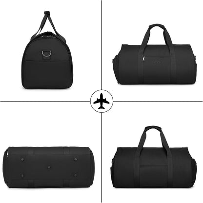 Convertible Carry on Garment Bag for Women, Garment Bags for Travel with Shoe Pouch 2 in 1 Hanging Suitcase Suit Bag for Women Travel Duffle Bag Garment Bag
