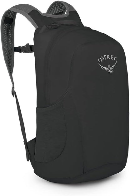 Ultralight Collapsible Stuff Pack - Lightweight, Packable Travel Backpack — Extra Bag For Travel and Every Day — 18 L Capacity Daypack to Expand Luggage, Black