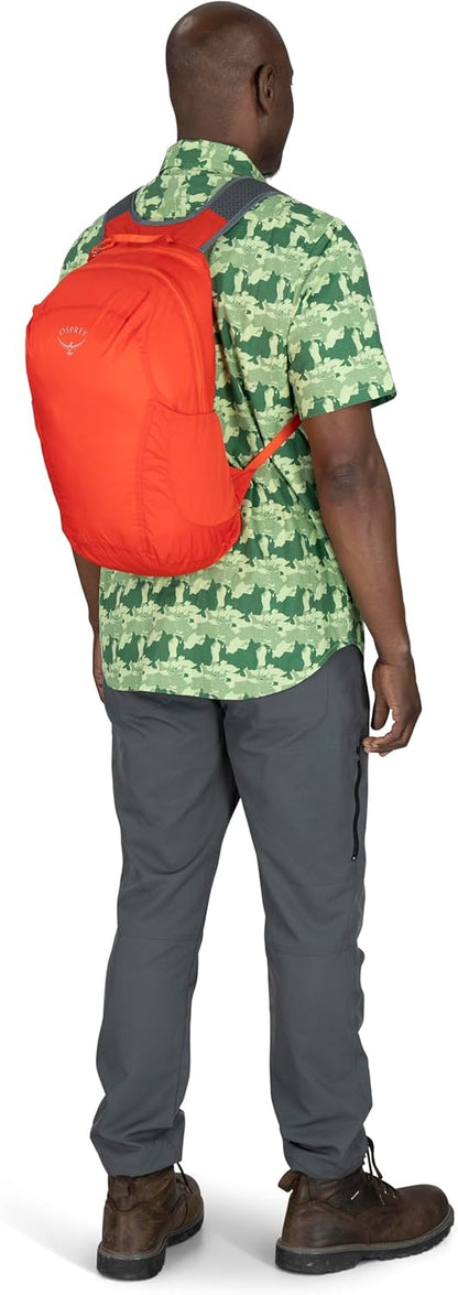 Ultralight Collapsible Stuff Pack - Lightweight, Packable Travel Backpack — Extra Bag For Travel and Every Day — 18 L Capacity Daypack to Expand Luggage, Black
