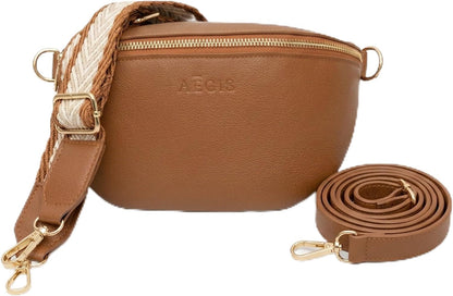 Leather RFID Anti Theft Sling Bag for Women, Pickpocket Proof Travel Crossbody Bag, RFID Blocking Crossbody Purse for Women