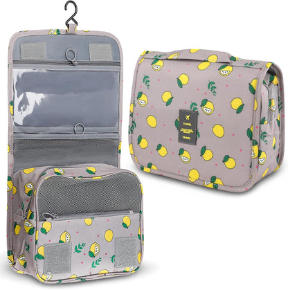 Foldable Hanging Travel Toiletry Bag,Waterproof Portable Travel Bags, Multifunction Travel Makeup Cosmetic Bag Organizer with Hanging Hook (Black)