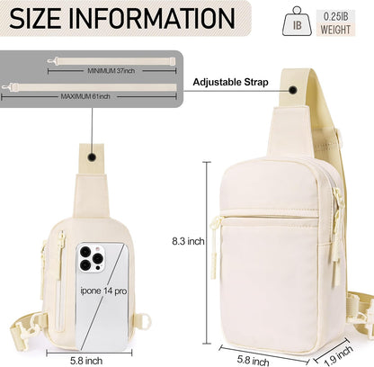Small RFID Crossbody Bags for Women, Anti Theft Travel Mini Sling Bag RFID Blocking Chest Bag