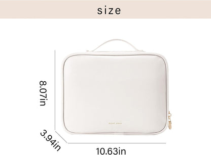Travel Toiletry Bag for Women, Makeup Bag& Cases, Waterproof Makeup Organizer Cosmetic Bag with Compartments,Portable Make Up Bag for Travel Size Toiletries,Skincare,Brushes Set,Black