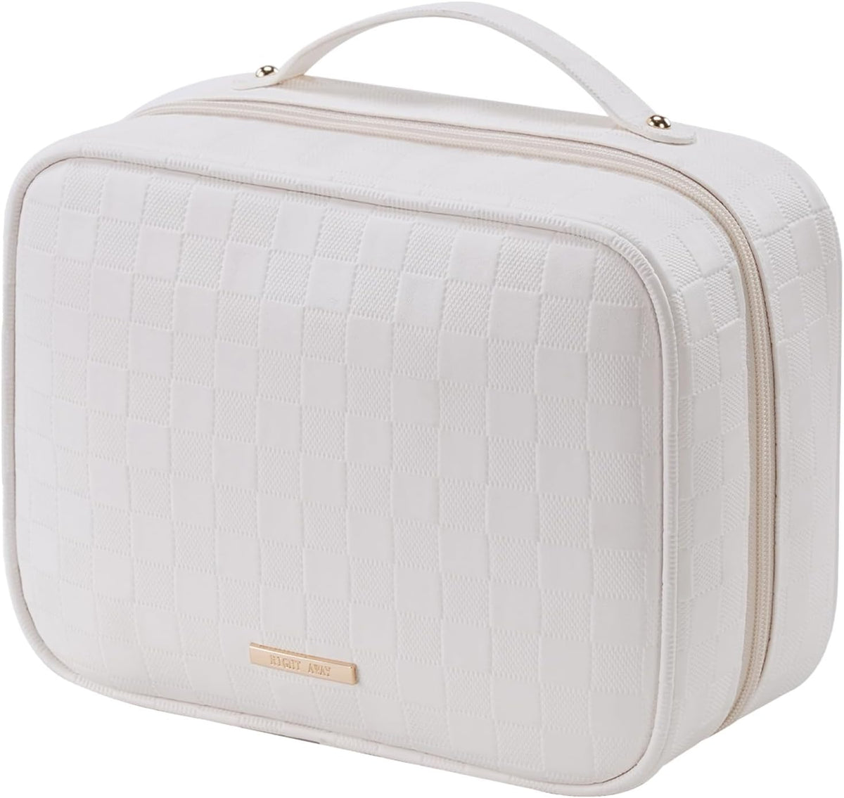 Travel Toiletry Bag for Women, Makeup Bag& Cases, Waterproof Makeup Organizer Cosmetic Bag with Compartments,Portable Make Up Bag for Travel Size Toiletries,Skincare,Brushes Set,Black