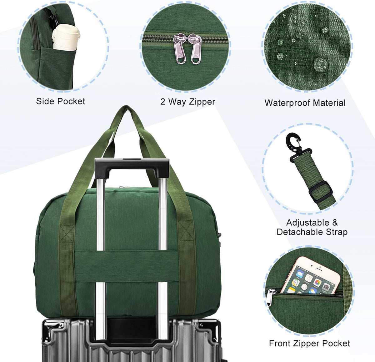 Carry on Bag with Laptop Compartment & Wet Pocket 15.6 Inch Underseat Personal Item Travel Bag Travel Duffel Bag