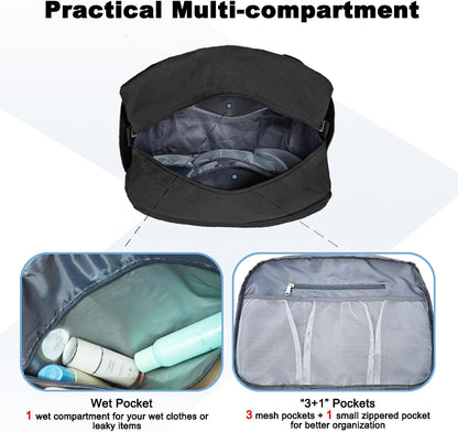 Carry on Bag with Laptop Compartment & Wet Pocket 15.6 Inch Underseat Personal Item Travel Bag Travel Duffel Bag