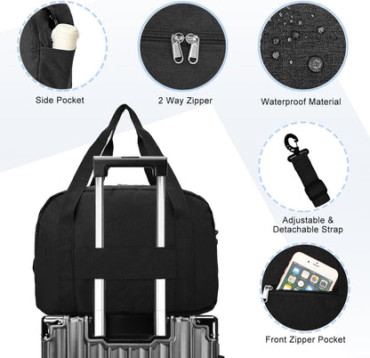 Carry on Bag with Laptop Compartment & Wet Pocket 15.6 Inch Underseat Personal Item Travel Bag Travel Duffel Bag