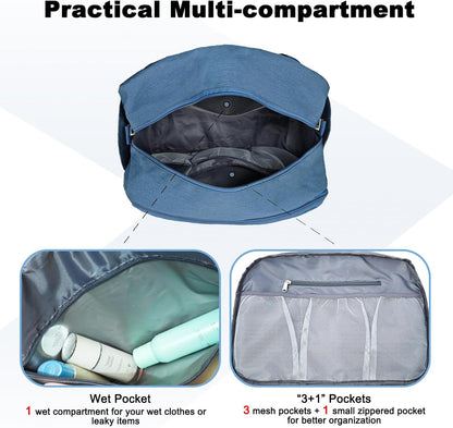 Carry on Bag with Laptop Compartment & Wet Pocket 15.6 Inch Underseat Personal Item Travel Bag Travel Duffel Bag