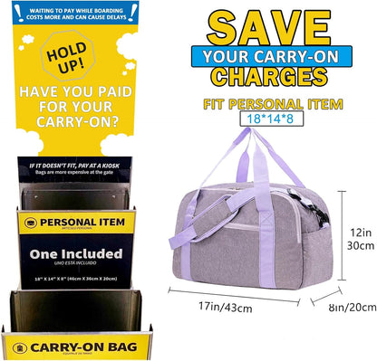 Carry on Bag with Laptop Compartment & Wet Pocket 15.6 Inch Underseat Personal Item Travel Bag Travel Duffel Bag