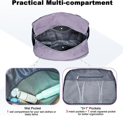 Carry on Bag with Laptop Compartment & Wet Pocket 15.6 Inch Underseat Personal Item Travel Bag Travel Duffel Bag