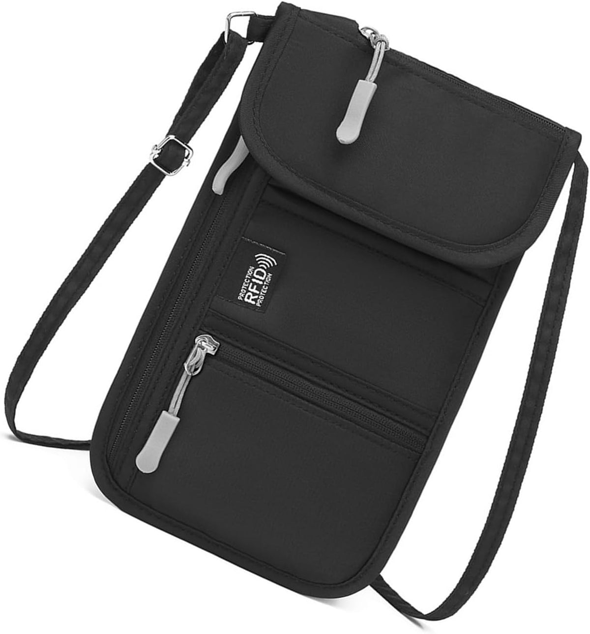 Oxford Fabric Travel Document Organizers Blocking Zipper Pocket and Wear Resistant Protections for Essential Storage Document Compact Design Business Travel Family
