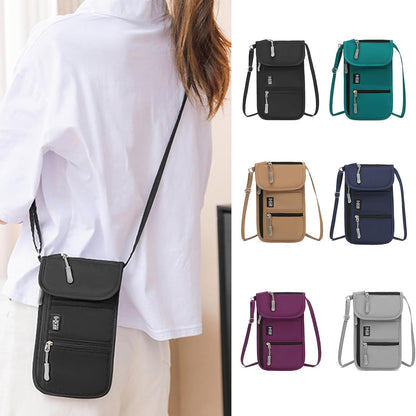 Oxford Fabric Travel Document Organizers Blocking Zipper Pocket and Wear Resistant Protections for Essential Storage Document Compact Design Business Travel Family