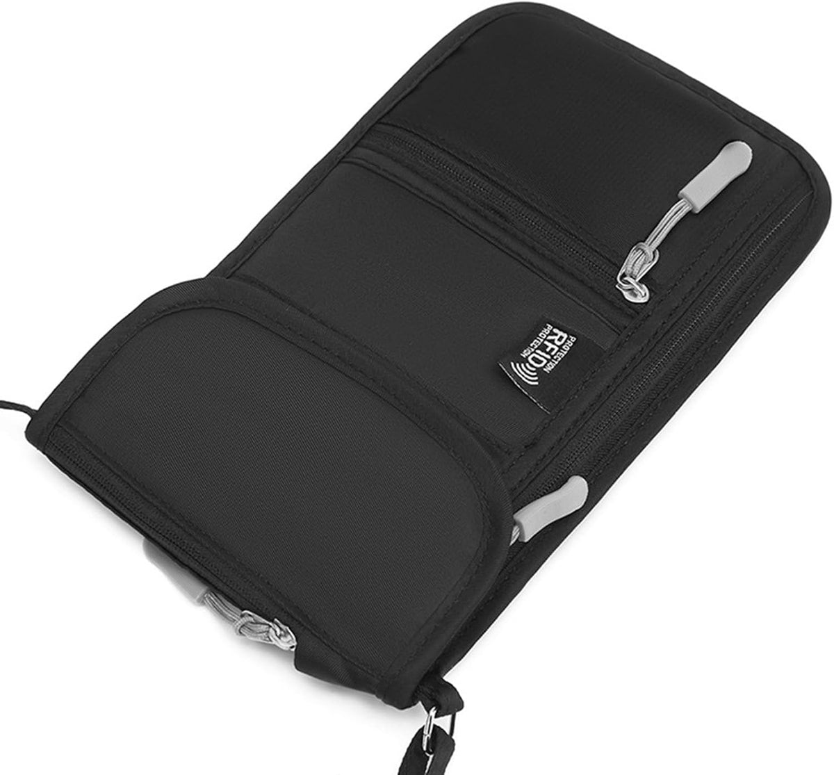 Oxford Fabric Travel Document Organizers Blocking Zipper Pocket and Wear Resistant Protections for Essential Storage Document Compact Design Business Travel Family