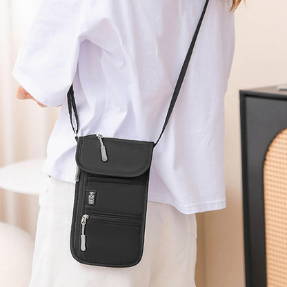 Oxford Fabric Travel Document Organizers Blocking Zipper Pocket and Wear Resistant Protections for Essential Storage Document Compact Design Business Travel Family