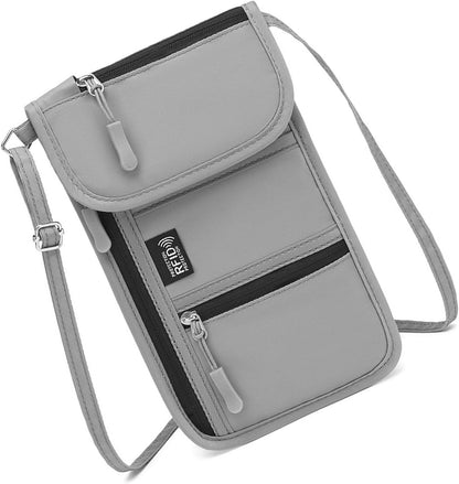 Oxford Fabric Travel Document Organizers Blocking Zipper Pocket and Wear Resistant Protections for Essential Storage Document Compact Design Business Travel Family