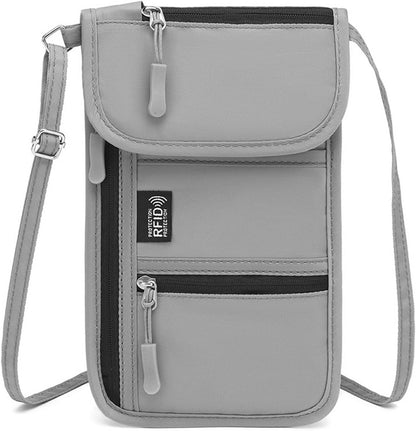 Oxford Fabric Travel Document Organizers Blocking Zipper Pocket and Wear Resistant Protections for Essential Storage Document Compact Design Business Travel Family