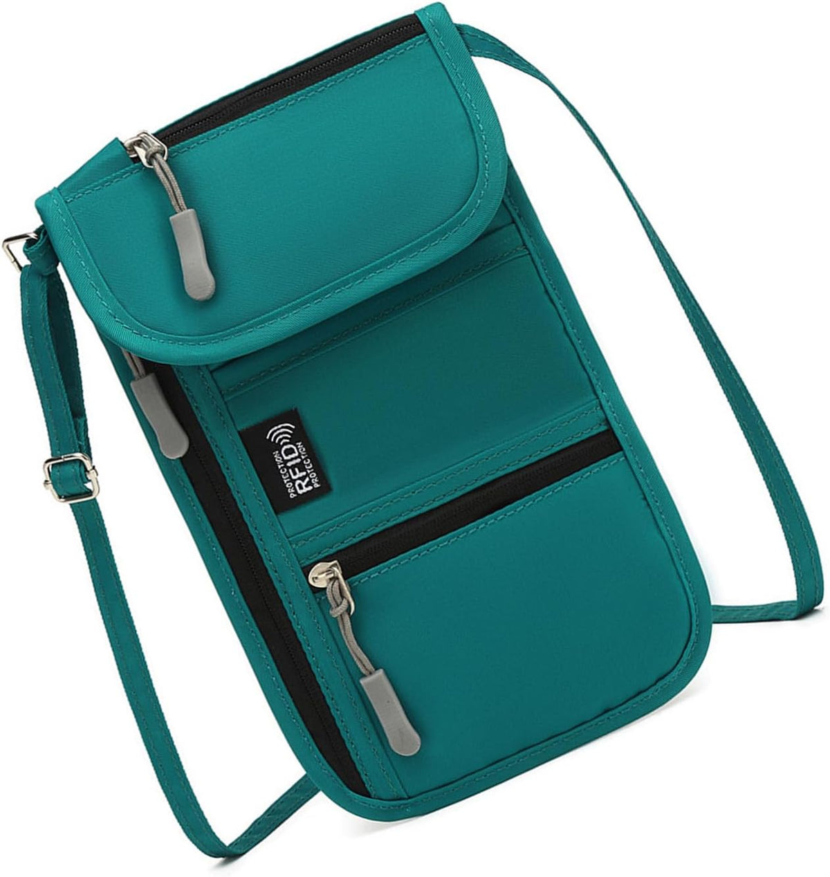Oxford Fabric Travel Document Organizers Blocking Zipper Pocket and Wear Resistant Protections for Essential Storage Document Compact Design Business Travel Family