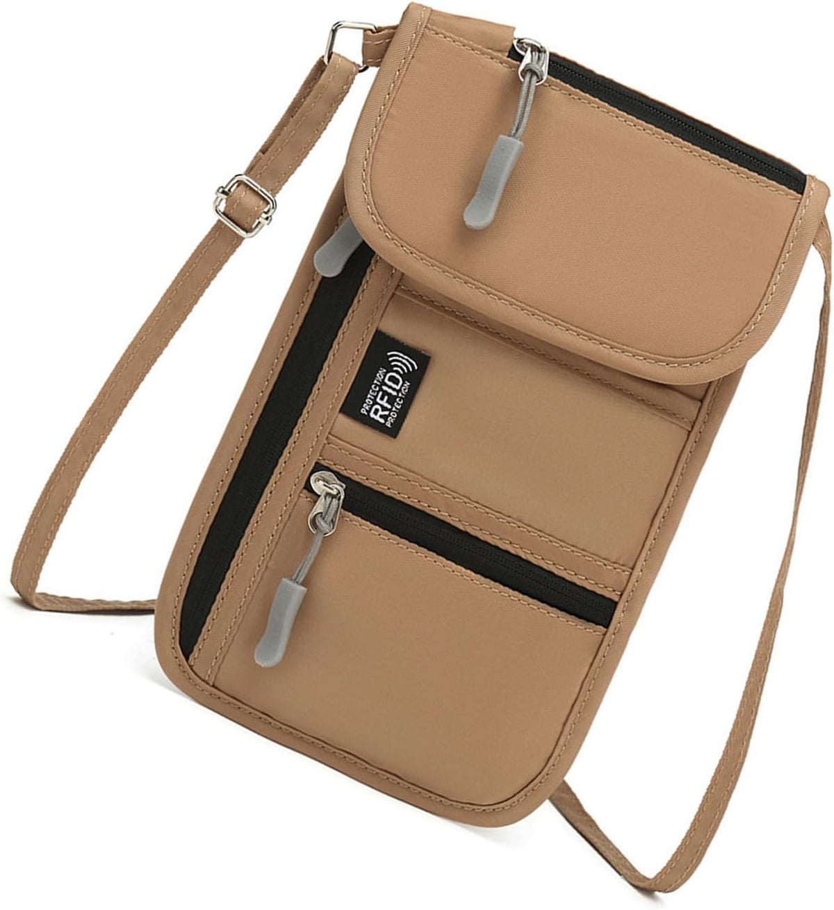 Oxford Fabric Travel Document Organizers Blocking Zipper Pocket and Wear Resistant Protections for Essential Storage Document Compact Design Business Travel Family