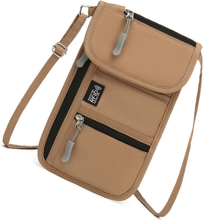 Oxford Fabric Travel Document Organizers Blocking Zipper Pocket and Wear Resistant Protections for Essential Storage Document Compact Design Business Travel Family