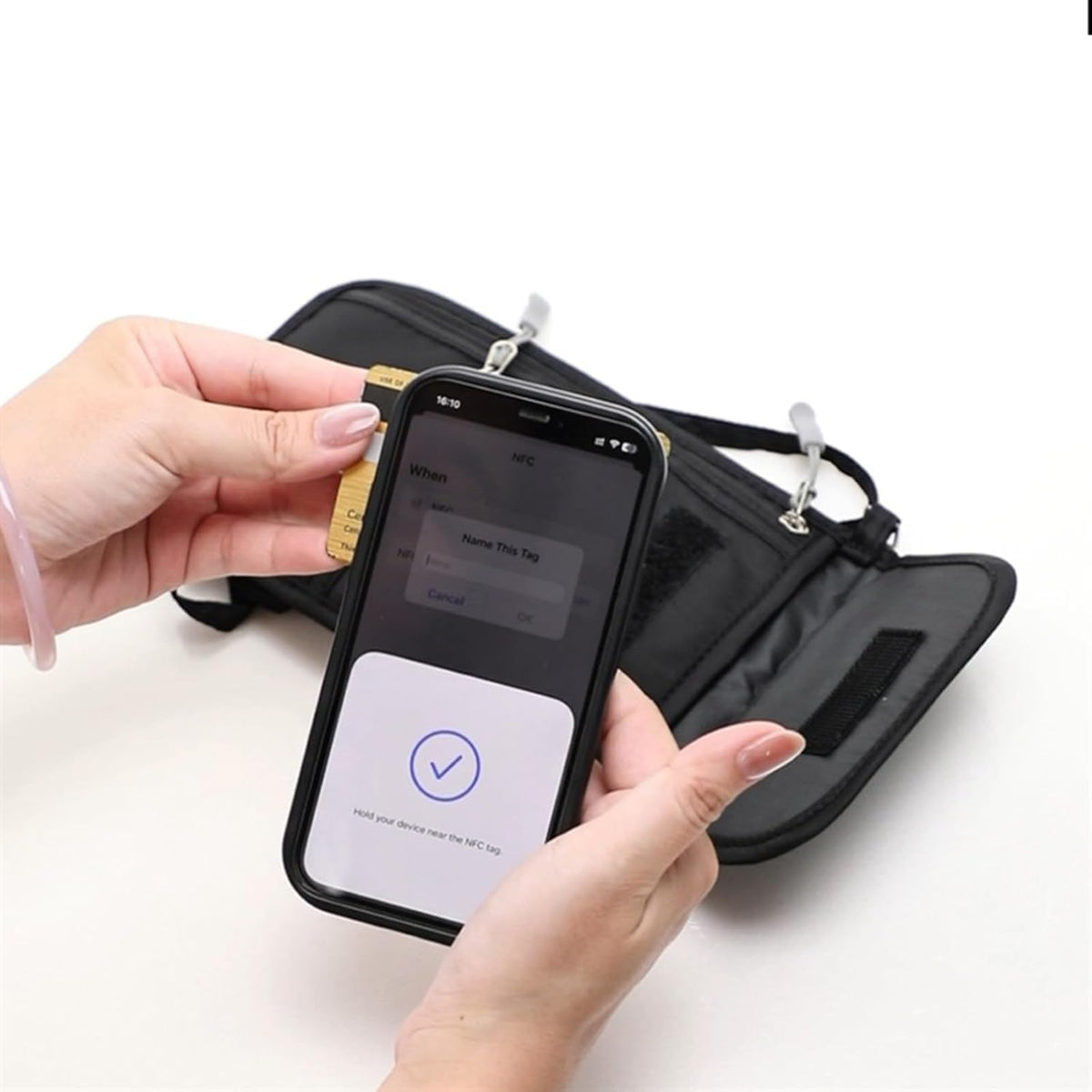 Oxford Fabric Travel Document Organizers Blocking Zipper Pocket and Wear Resistant Protections for Essential Storage Document Compact Design Business Travel Family