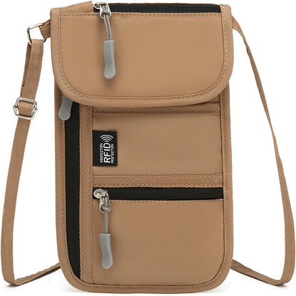 Oxford Fabric Travel Document Organizers Blocking Zipper Pocket and Wear Resistant Protections for Essential Storage Document Compact Design Business Travel Family