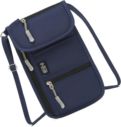 Oxford Fabric Travel Document Organizers Blocking Zipper Pocket and Wear Resistant Protections for Essential Storage Document Compact Design Business Travel Family