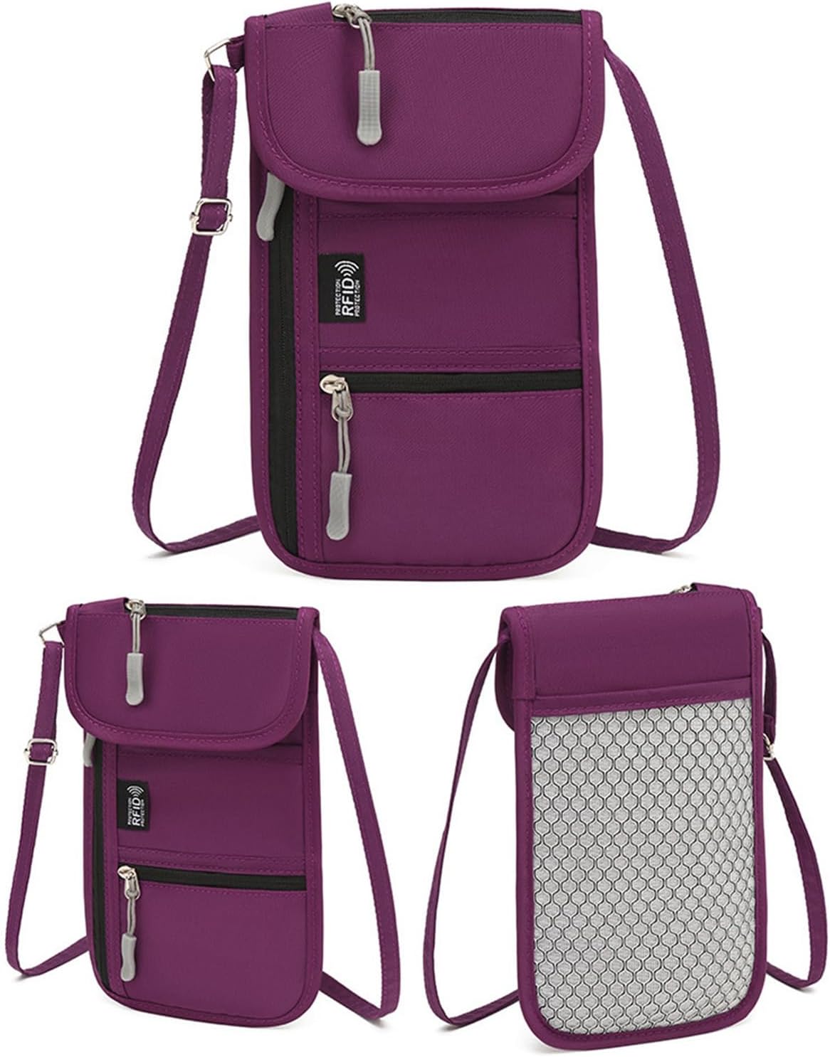 Oxford Fabric Travel Document Organizers Blocking Zipper Pocket and Wear Resistant Protections for Essential Storage Document Compact Design Business Travel Family