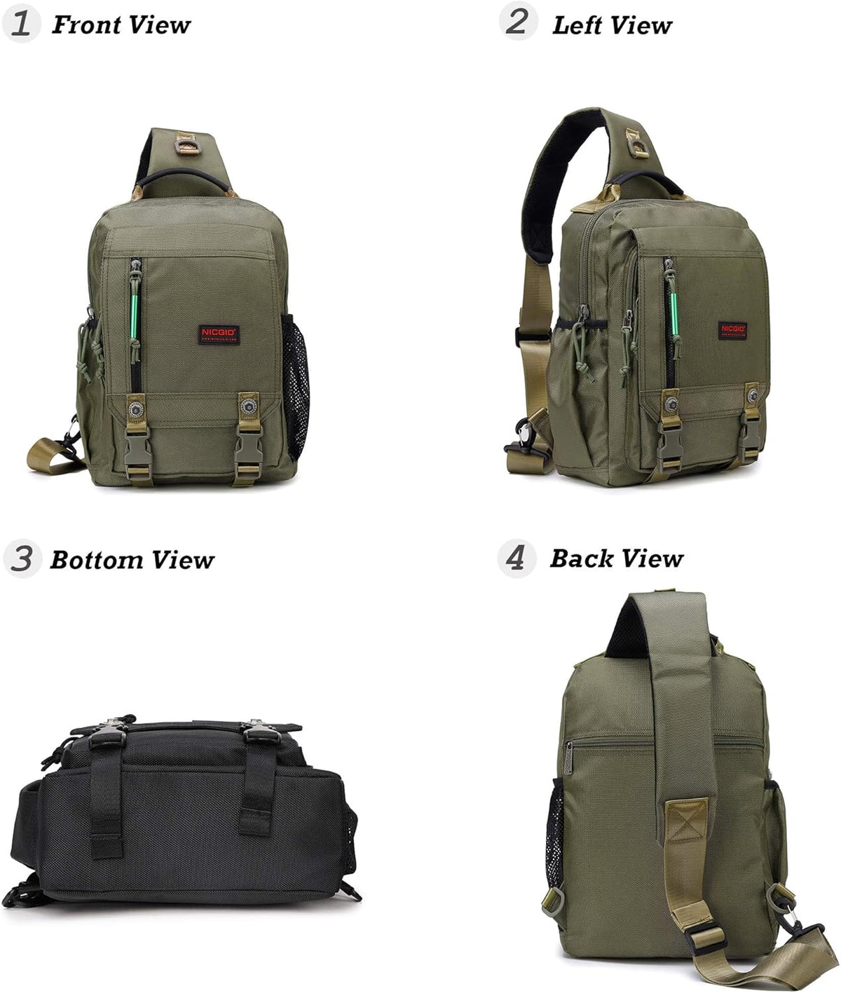 Sling Bags Chest Shoulder Backpacks, Laptop Backpack Crossbody Messenger Bag Travel Outdoor Men Women