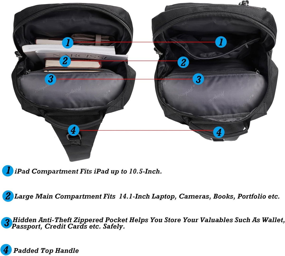 Sling Bags Chest Shoulder Backpacks, Laptop Backpack Crossbody Messenger Bag Travel Outdoor Men Women