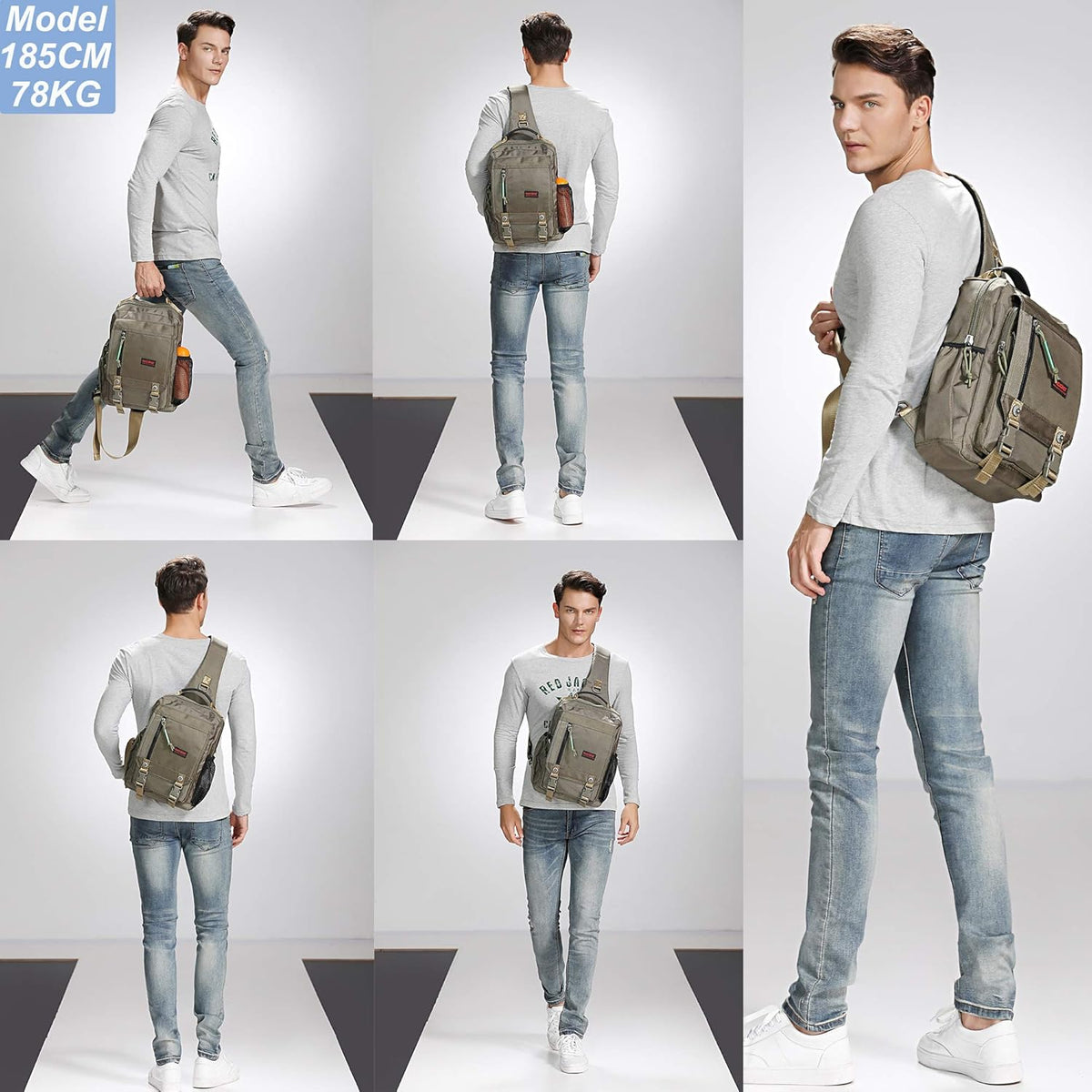 Sling Bags Chest Shoulder Backpacks, Laptop Backpack Crossbody Messenger Bag Travel Outdoor Men Women
