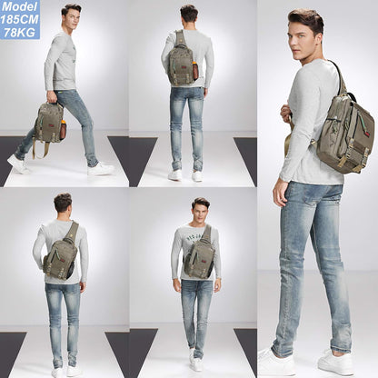 Sling Bags Chest Shoulder Backpacks, Laptop Backpack Crossbody Messenger Bag Travel Outdoor Men Women