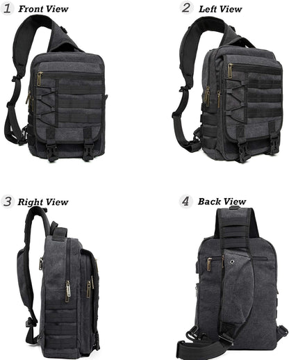 Sling Bags Chest Shoulder Backpacks, Laptop Backpack Crossbody Messenger Bag Travel Outdoor Men Women