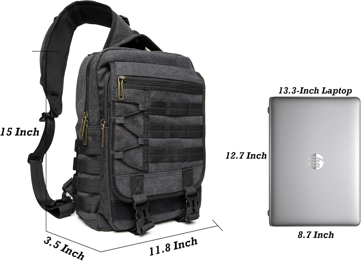 Sling Bags Chest Shoulder Backpacks, Laptop Backpack Crossbody Messenger Bag Travel Outdoor Men Women