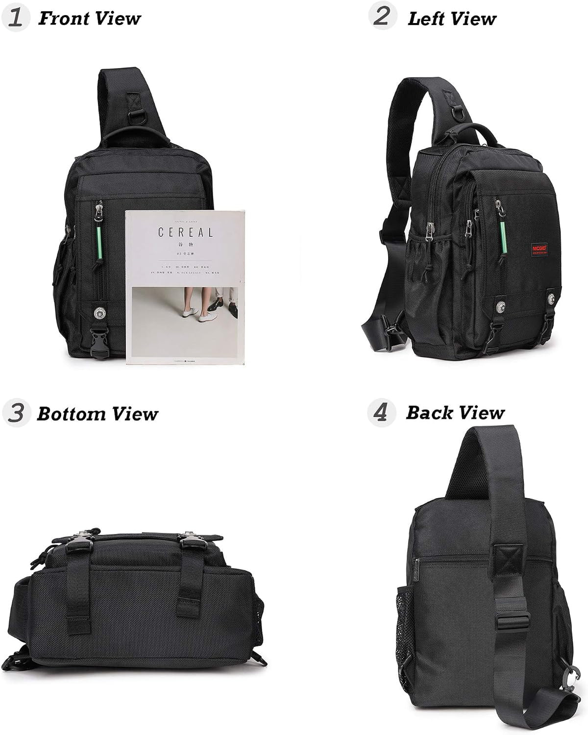 Sling Bags Chest Shoulder Backpacks, Laptop Backpack Crossbody Messenger Bag Travel Outdoor Men Women