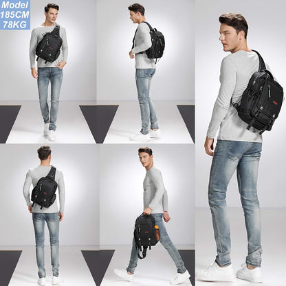 Sling Bags Chest Shoulder Backpacks, Laptop Backpack Crossbody Messenger Bag Travel Outdoor Men Women
