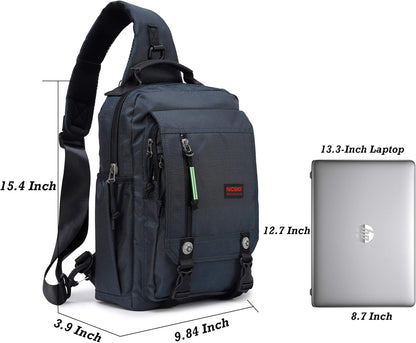 Sling Bags Chest Shoulder Backpacks, Laptop Backpack Crossbody Messenger Bag Travel Outdoor Men Women