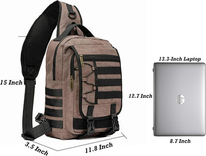 Sling Bags Chest Shoulder Backpacks, Laptop Backpack Crossbody Messenger Bag Travel Outdoor Men Women