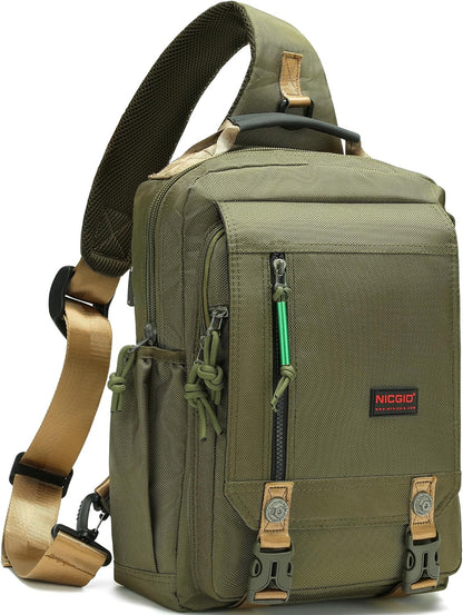 Sling Bags Chest Shoulder Backpacks, Laptop Backpack Crossbody Messenger Bag Travel Outdoor Men Women