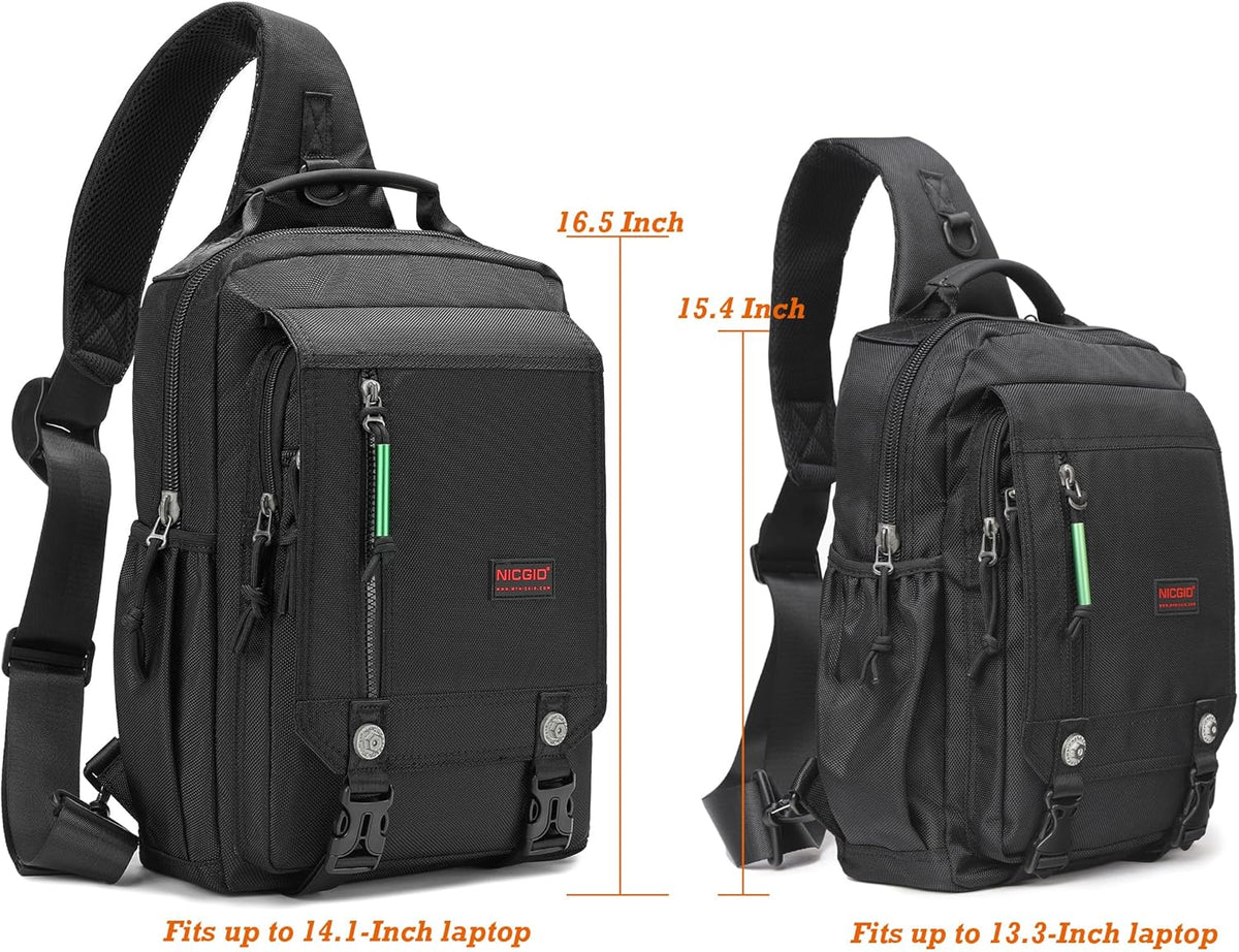 Sling Bags Chest Shoulder Backpacks, Laptop Backpack Crossbody Messenger Bag Travel Outdoor Men Women